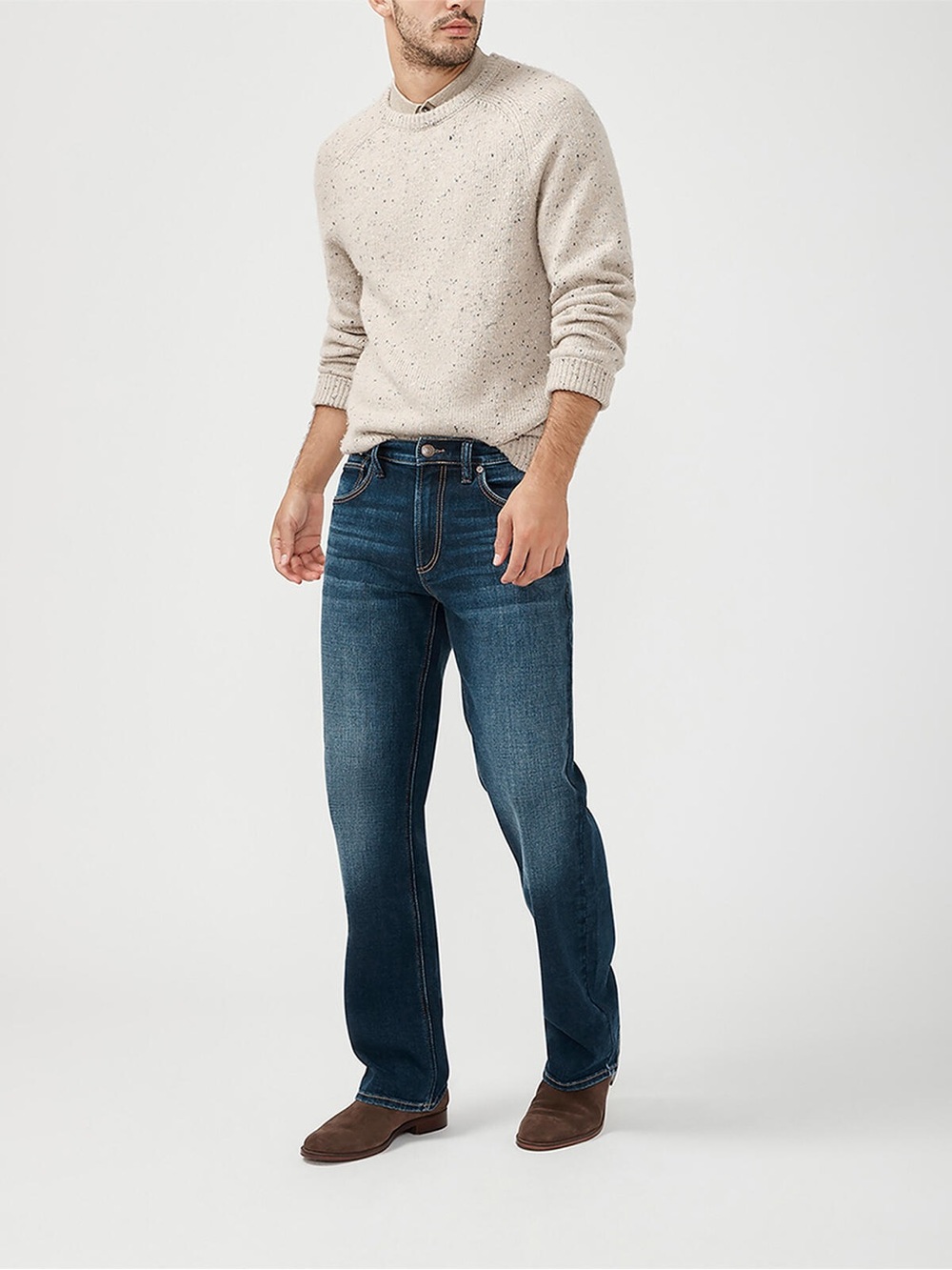 Silver Jeans Zac Relaxed Fit Straight Leg Jeans NWT 36x32 Stretch